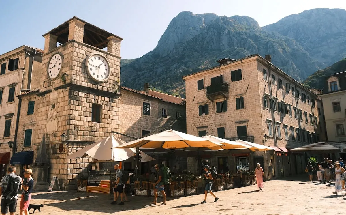 Tourists in Kotor Old Town